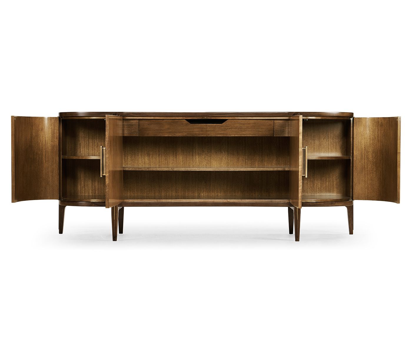 Jonathan Charles Toulouse Walnut Curved Sideboard