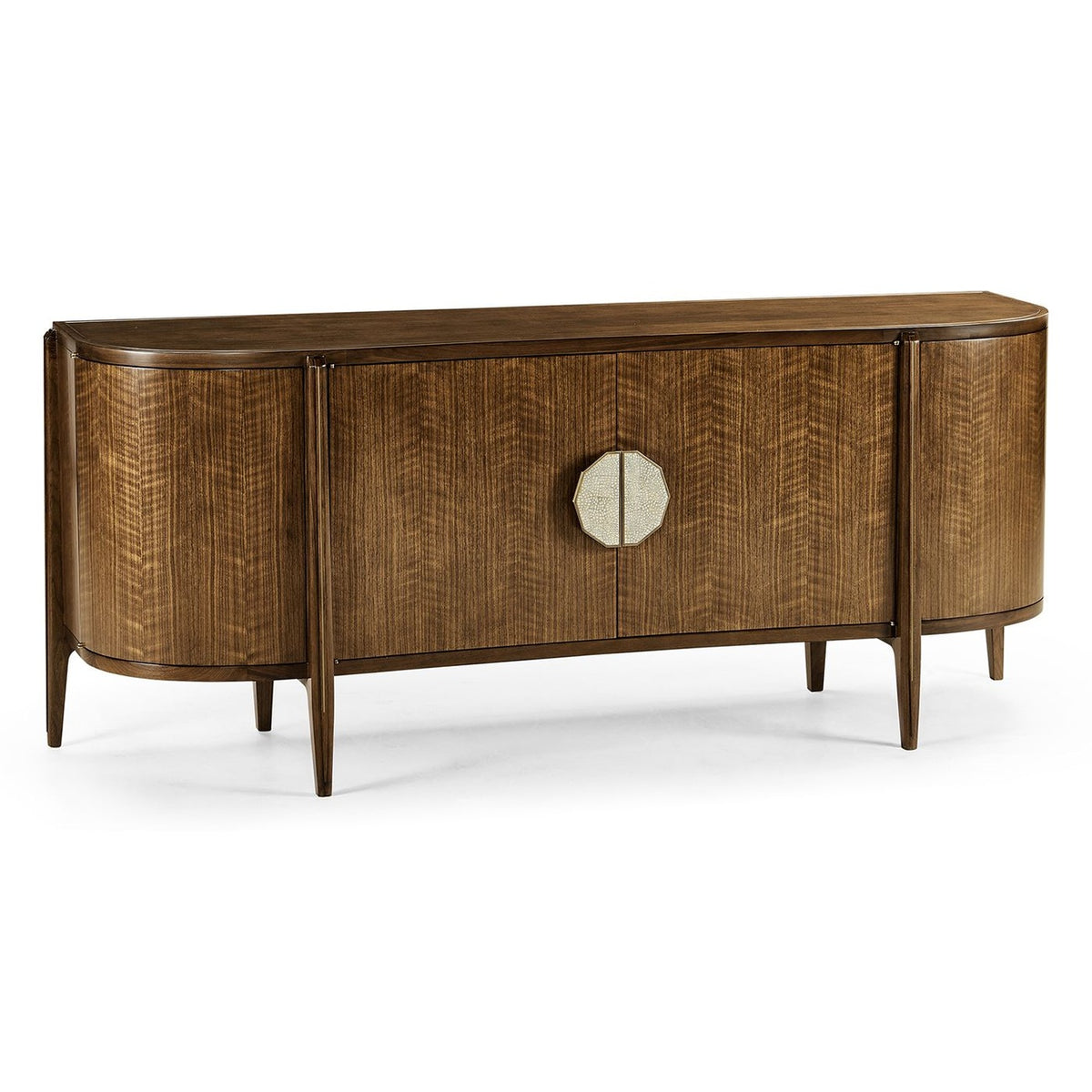 Jonathan Charles Toulouse Walnut Curved Sideboard