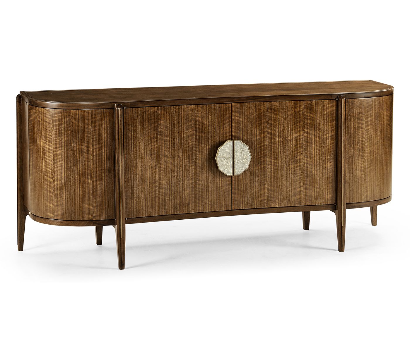 Jonathan Charles Toulouse Walnut Curved Sideboard