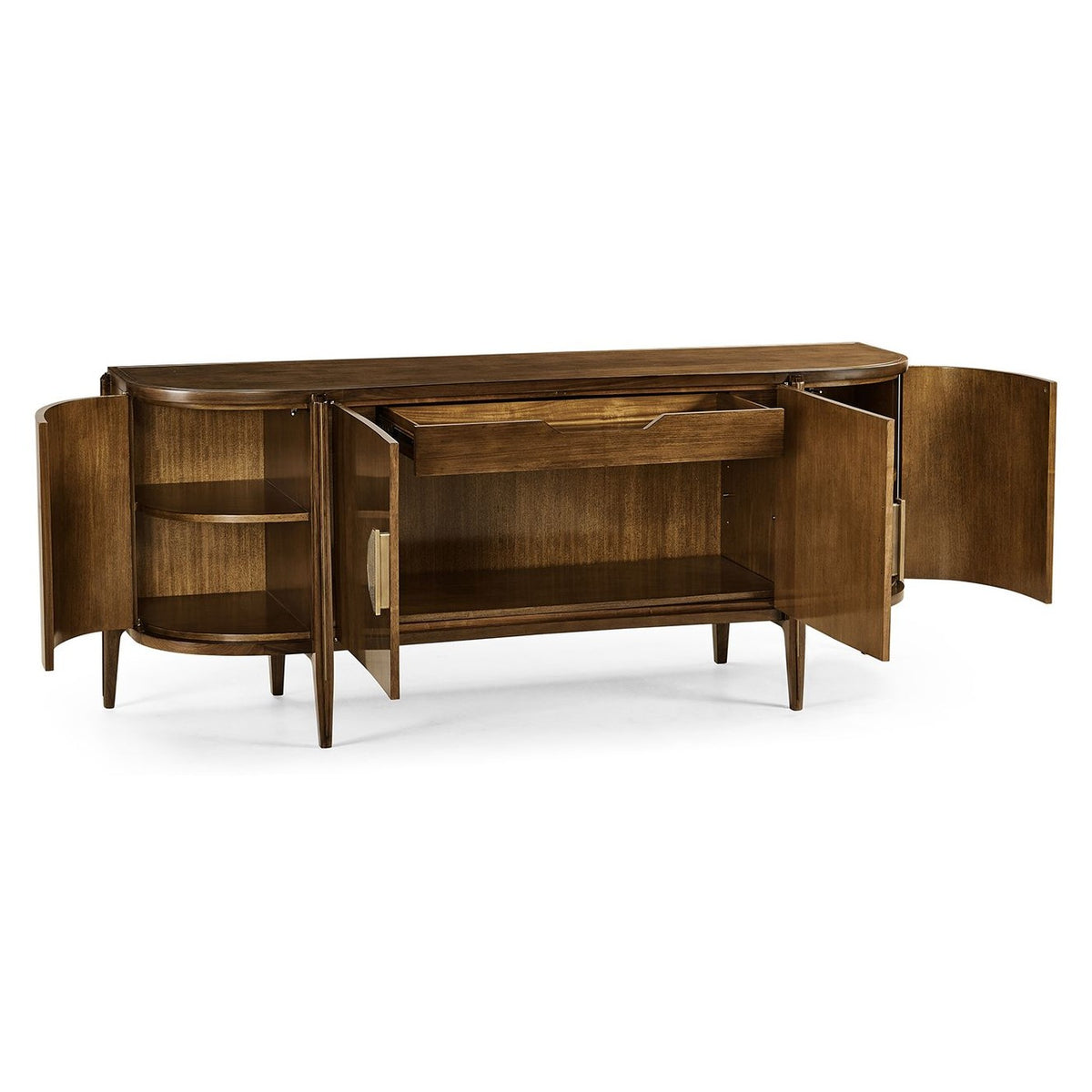 Jonathan Charles Toulouse Walnut Curved Sideboard