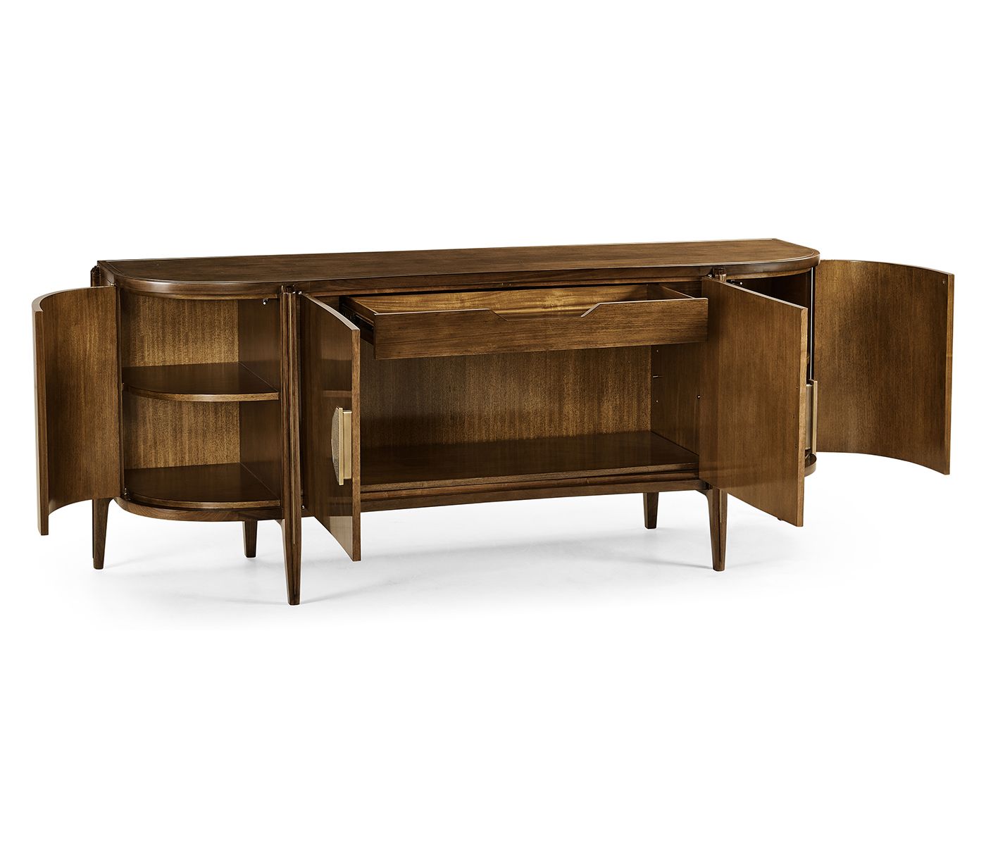 Jonathan Charles Toulouse Walnut Curved Sideboard