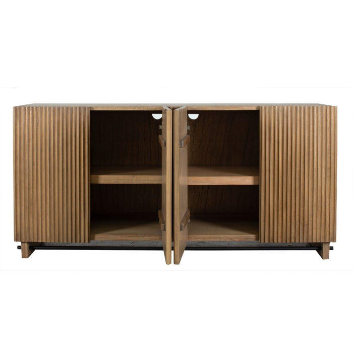 Uttermost Kellem Natural Wood 4 Door Cabinet