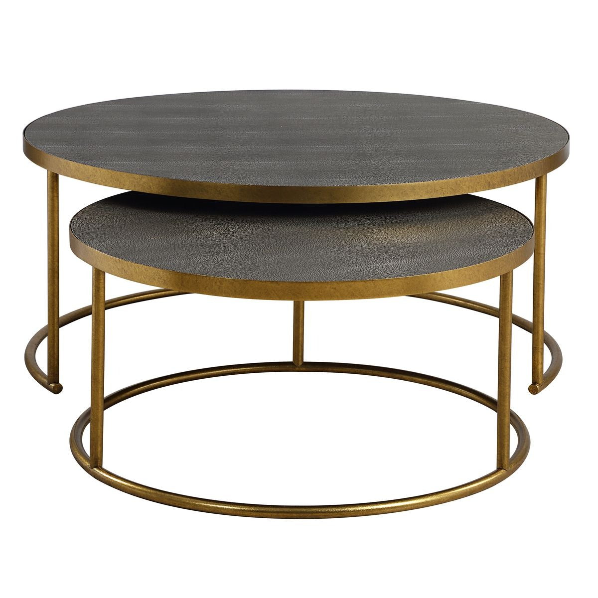 Uttermost Aragon Nesting Coffee Tables in Grey Set of 2