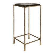 Ovard Antiqued Gold Accent Table
