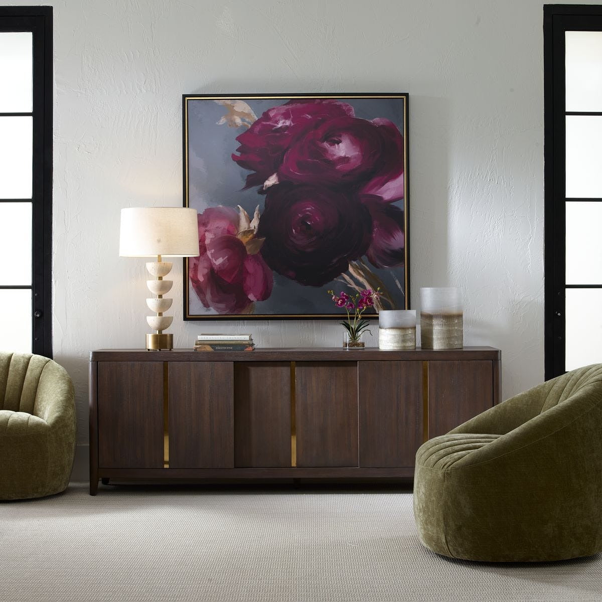 Uttermost Botero Walnut Console Cabinet