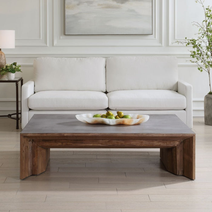 Uttermost Vail Coffee Table in Grey Elm