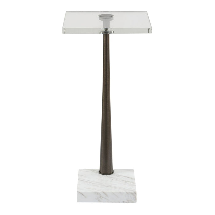 Uttermost Pelton Marble Glass Drink Table