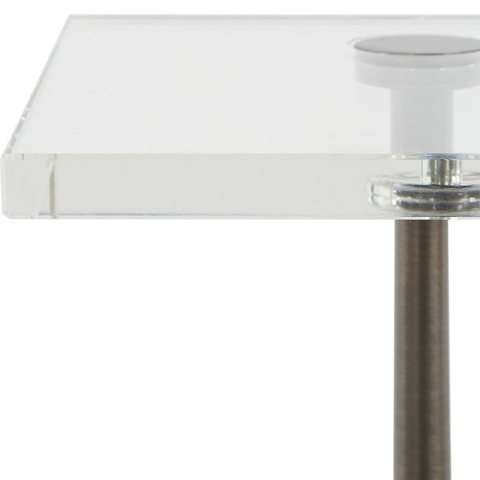 Uttermost Pelton Marble Glass Drink Table