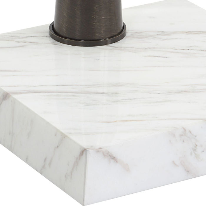 Uttermost Pelton Marble Glass Drink Table