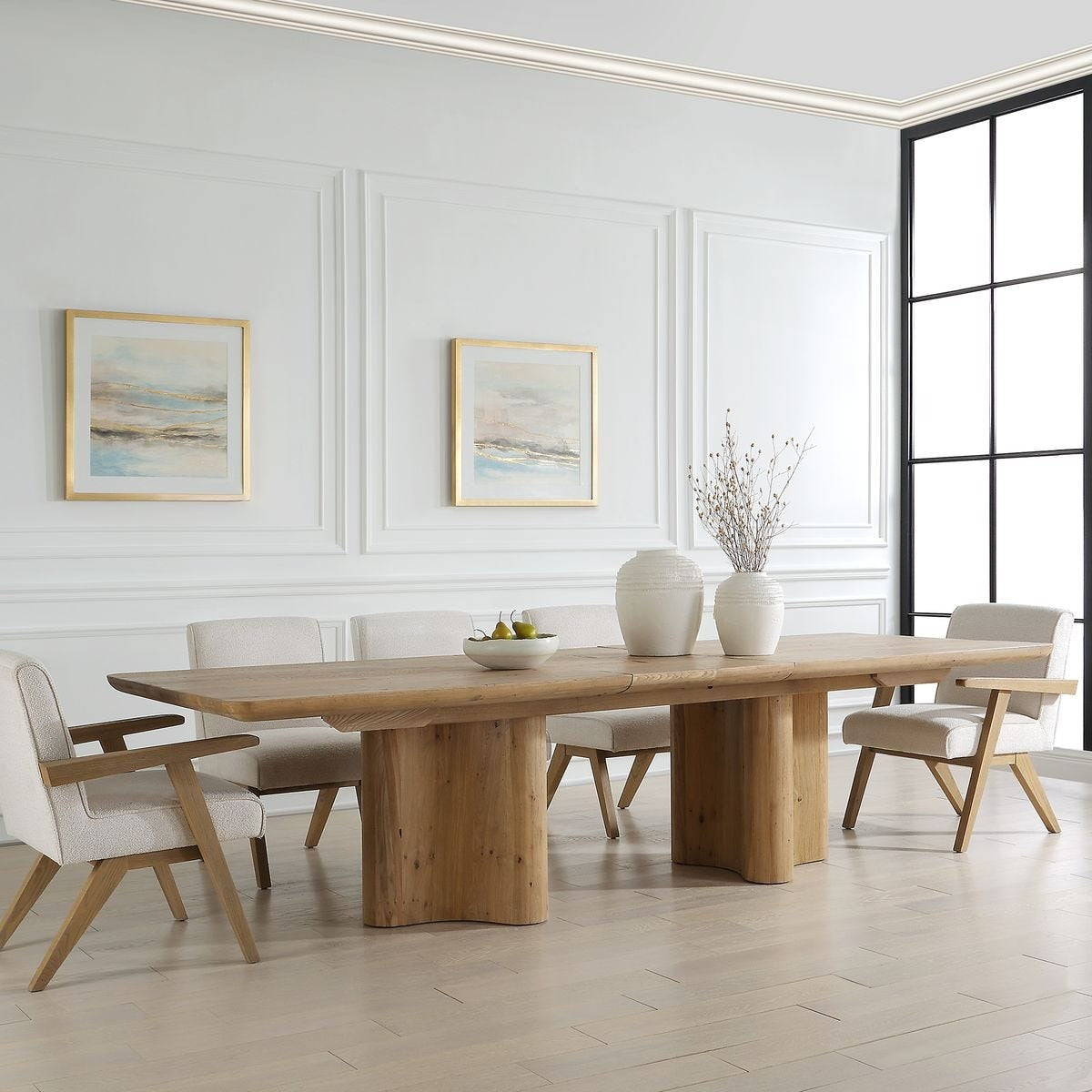 Uttermost Cecelia Oak Extending Dining Table - 243.8-304.8cm
