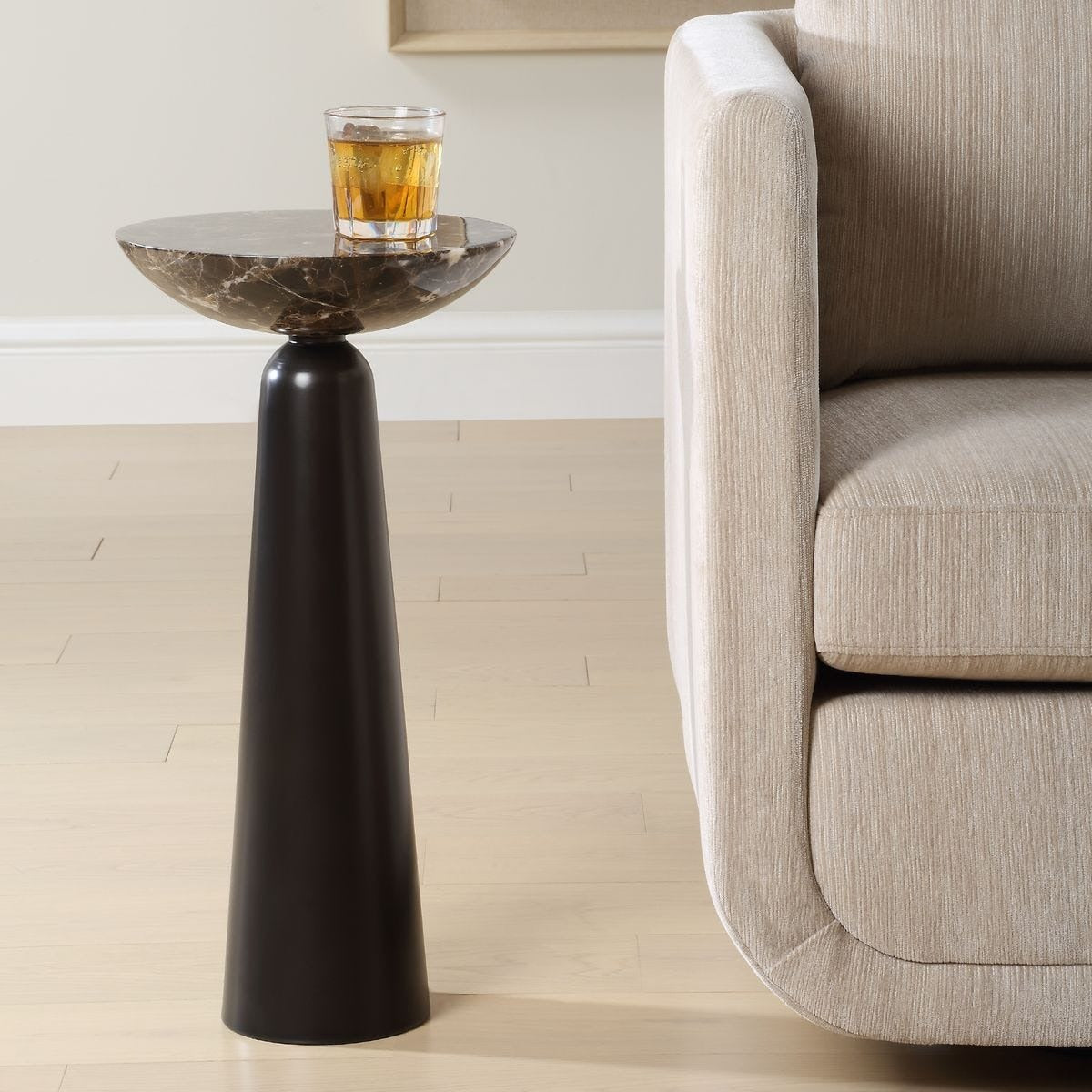 Uttermost Hastings Accent Table in Brown Marble