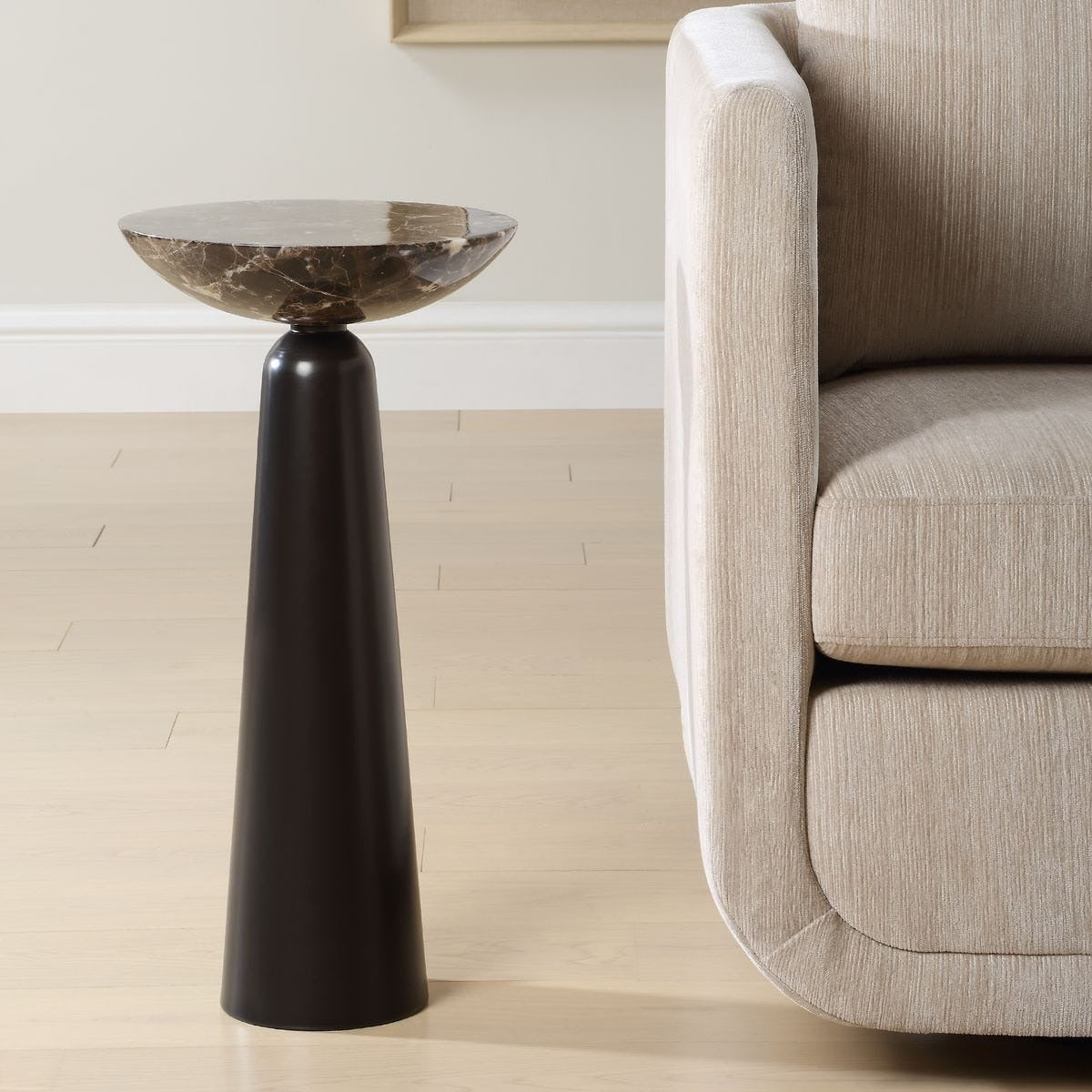 Uttermost Hastings Accent Table in Brown Marble