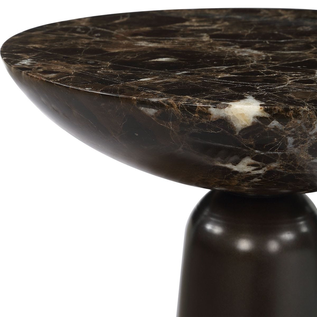 Uttermost Hastings Accent Table in Brown Marble