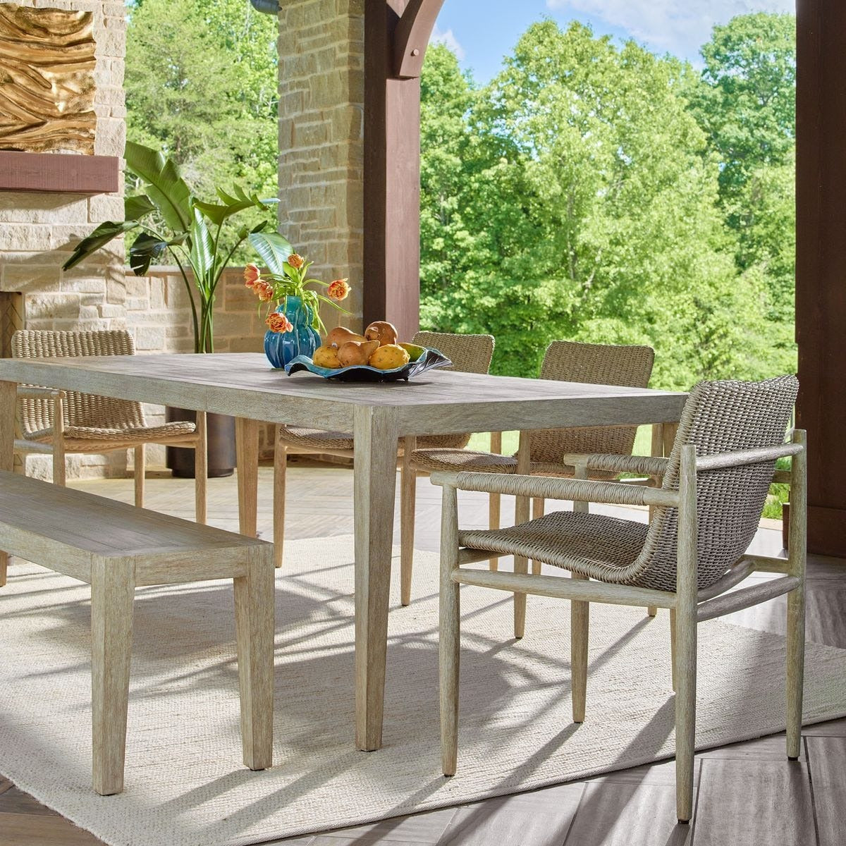 Uttermost Kirkham Indoor-Outdoor Dining Table - 233cm