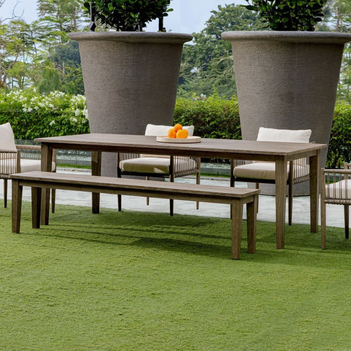 Uttermost Forsyth Indoor-Outdoor Dining Table in Dark Grey - 233cm