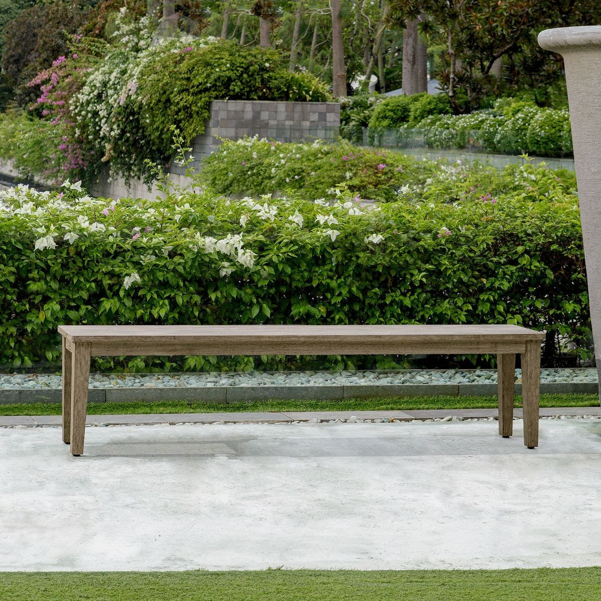 Uttermost Forsyth Dark Gray Outdoor Bench