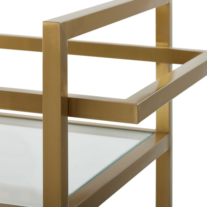 Uttermost Erena Brass Bar Cart