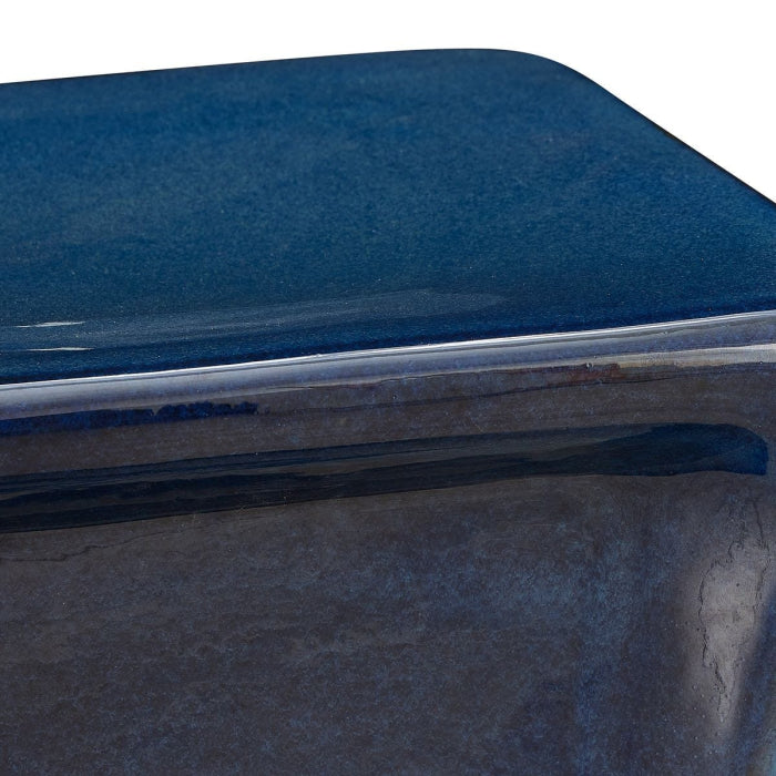 Uttermost Kaz Deep Blue Garden Stool