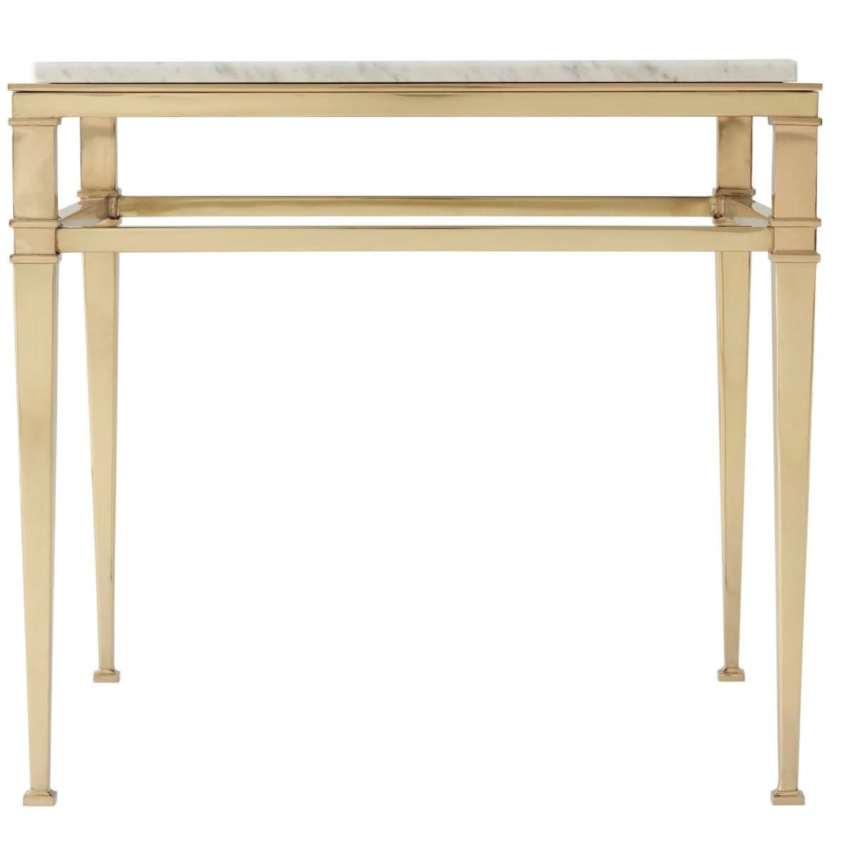 Theodore Alexander Annalynn Side Table in Marble   Nicholas John Interiors