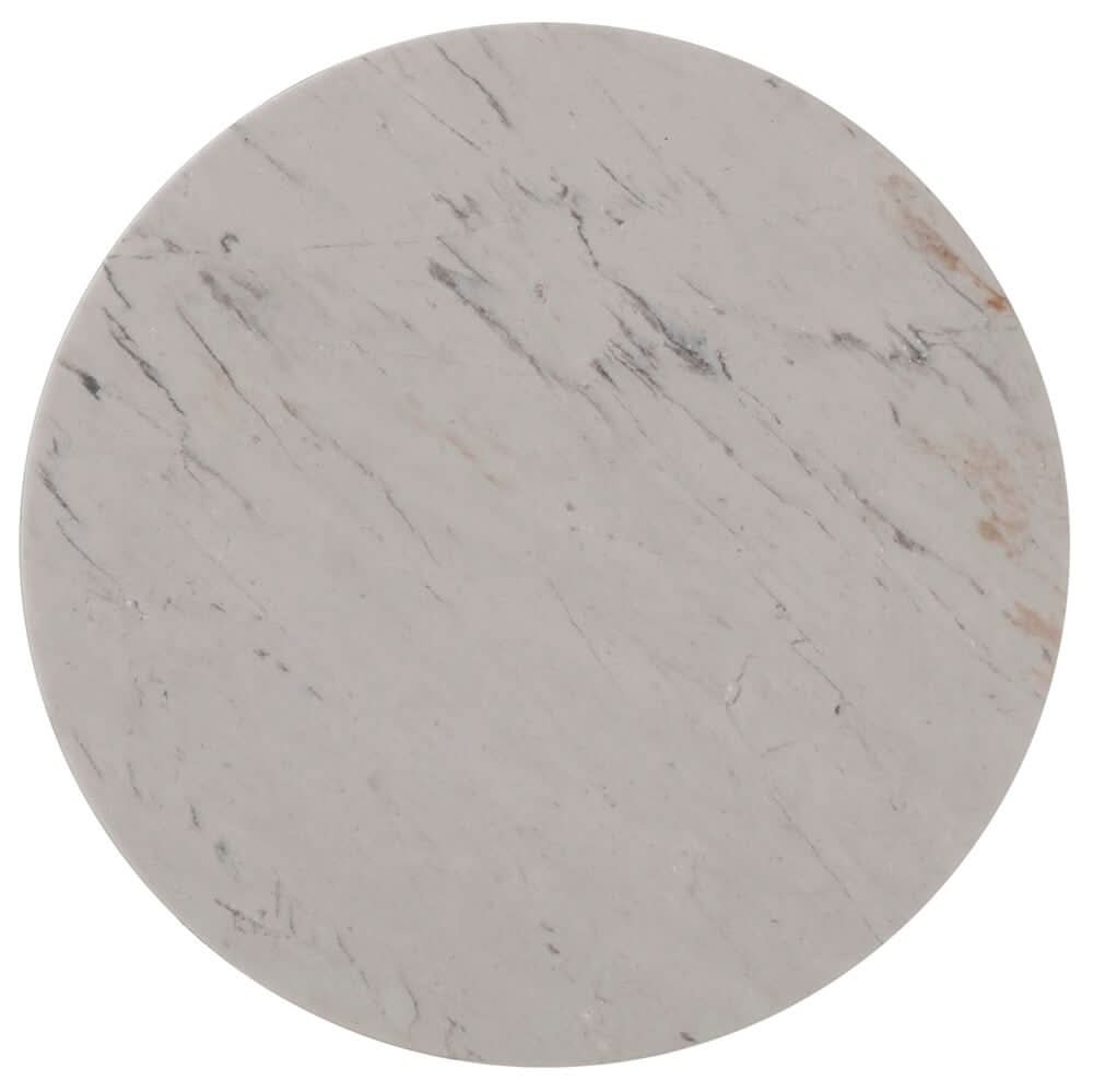 Theodore Alexander Table Grace Cantilever Accent in Marble   Nicholas John Interiors