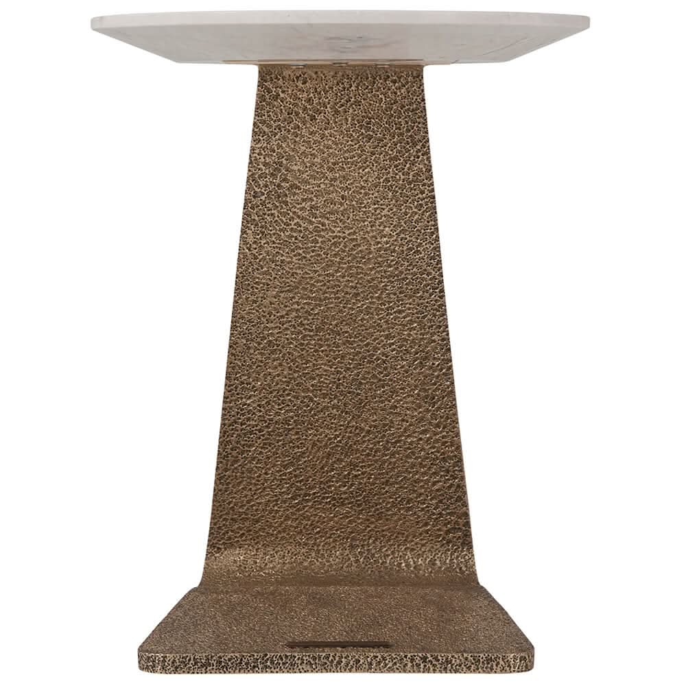 Theodore Alexander Table Grace Cantilever Accent in Marble   Nicholas John Interiors