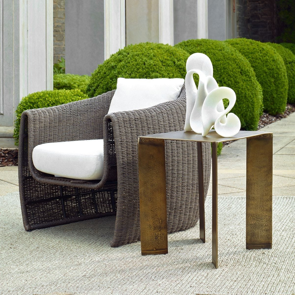 Uttermost Reade Indoor-Outdoor Accent Table in Brass