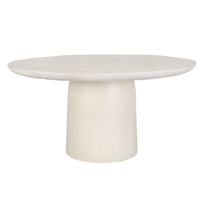 Uttermost Madrone Indoor-Outdoor Dining Table in Warm White - 152cm