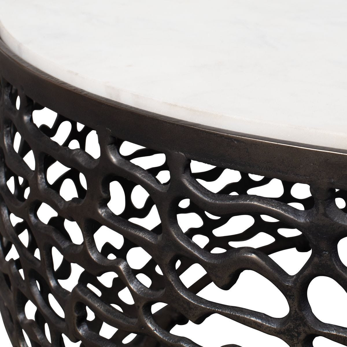 Uttermost Sabena White Marble Outdoor Coffee Table