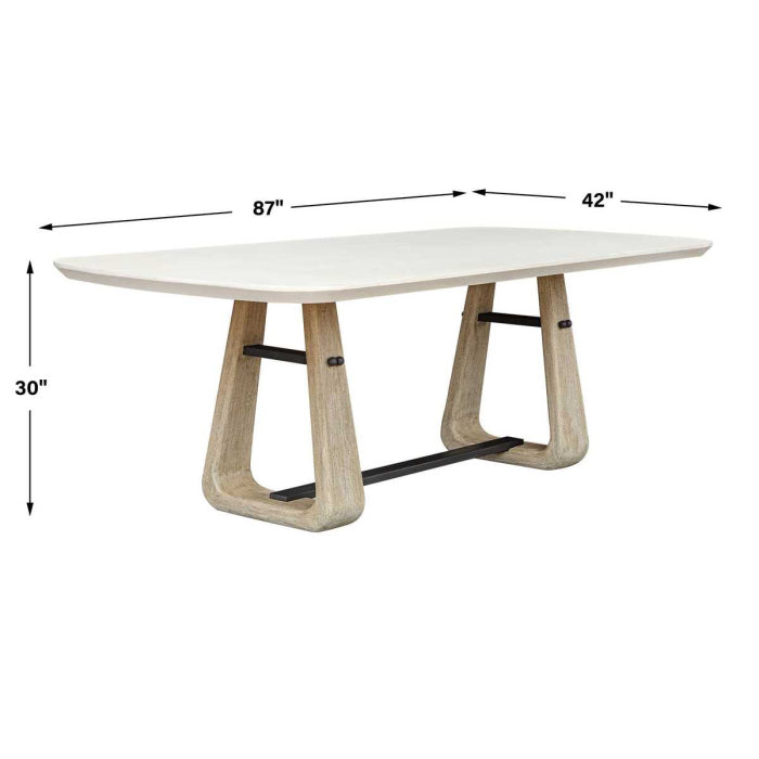 Uttermost Circa Concrete Indoor-Outdoor Dining Table - 221cm