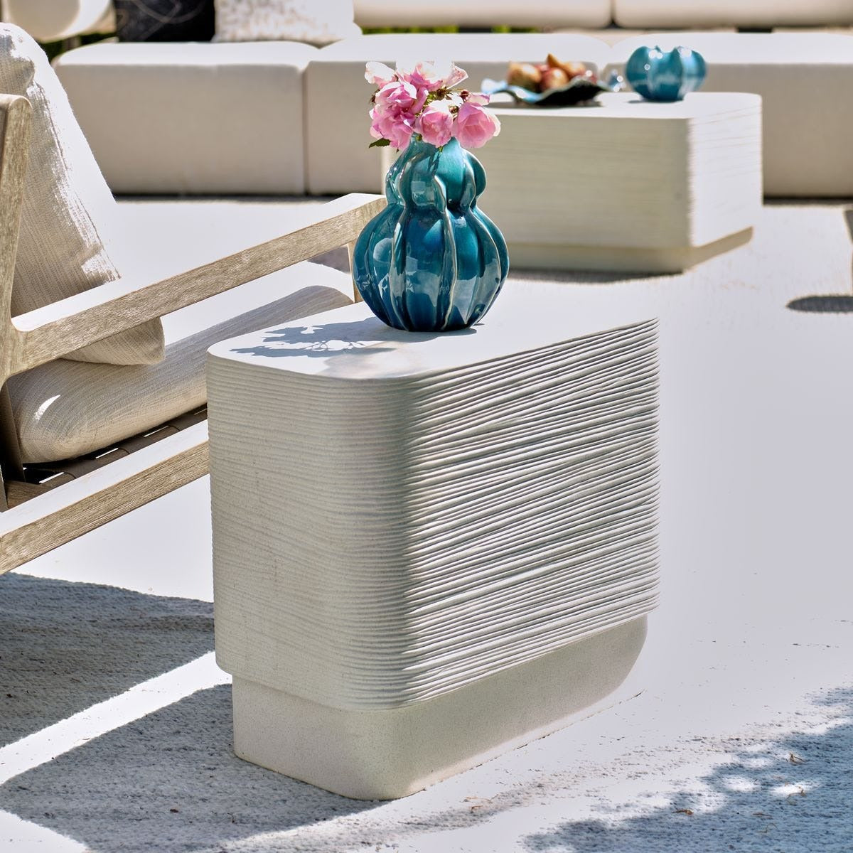 Uttermost Saltwater Concrete Indoor-Outdoor Side Table