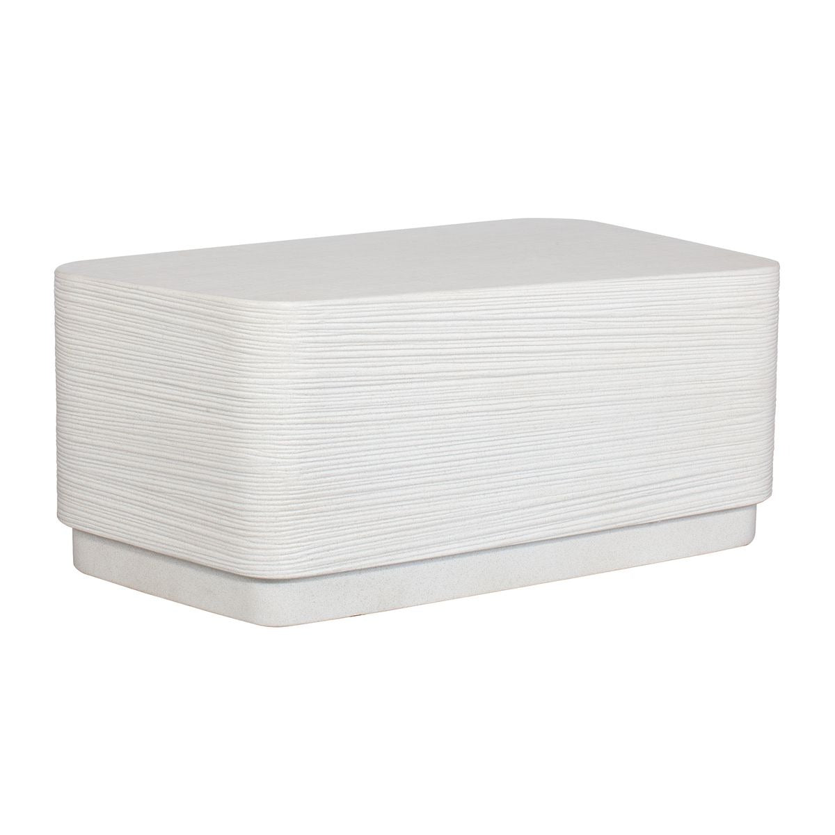 Uttermost Saltwater Concrete Coffee Table in White