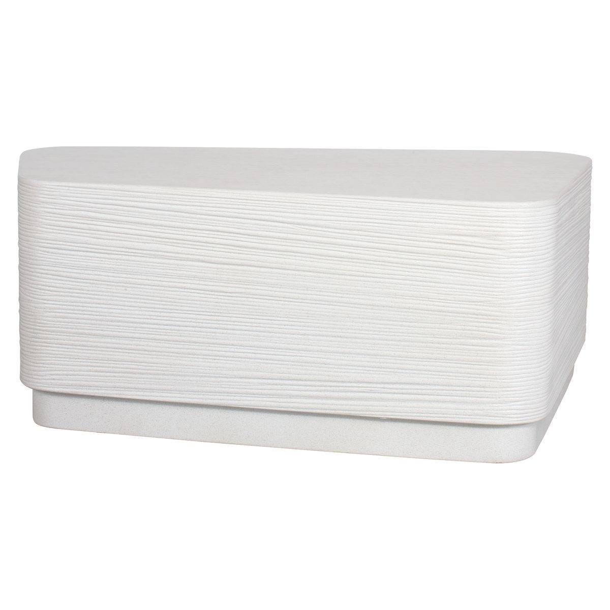 Uttermost Saltwater Concrete Coffee Table in White