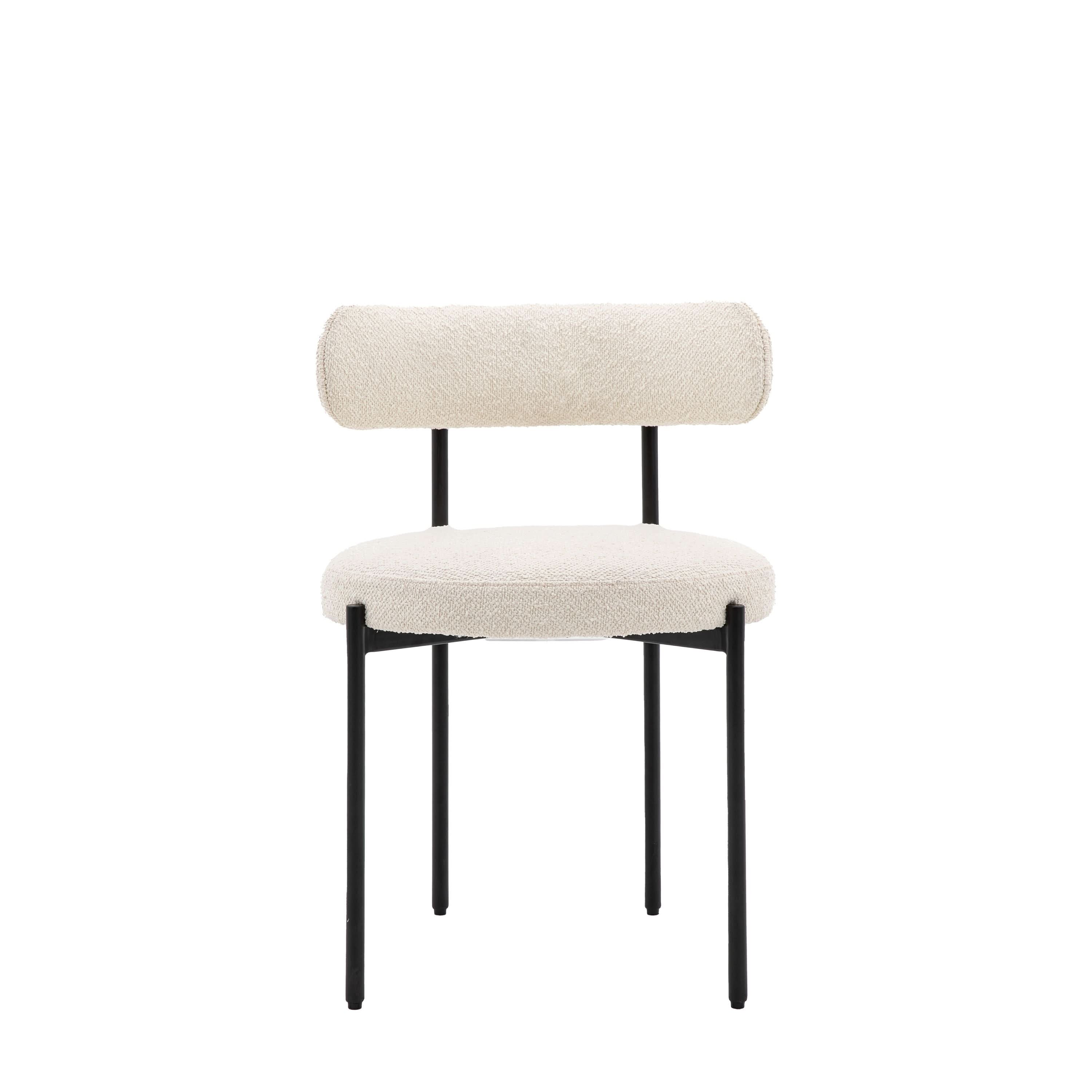 Aveley Dining Chair 2pk in Vanilla - CLEARANCE - BRAND NEW BOXED   Nicholas John Interiors