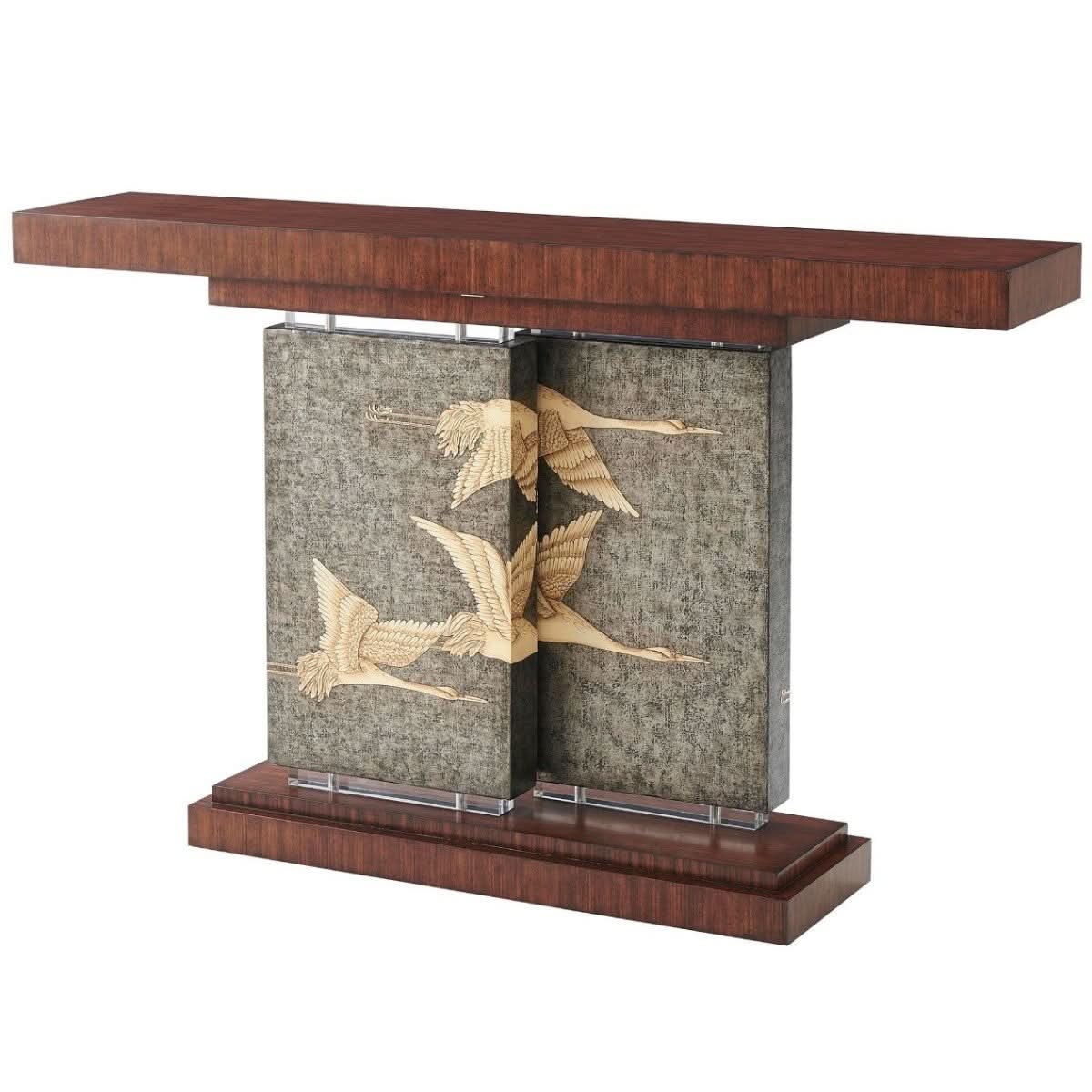Theodore Alexander Flight Narrow Console Table   Nicholas John Interiors