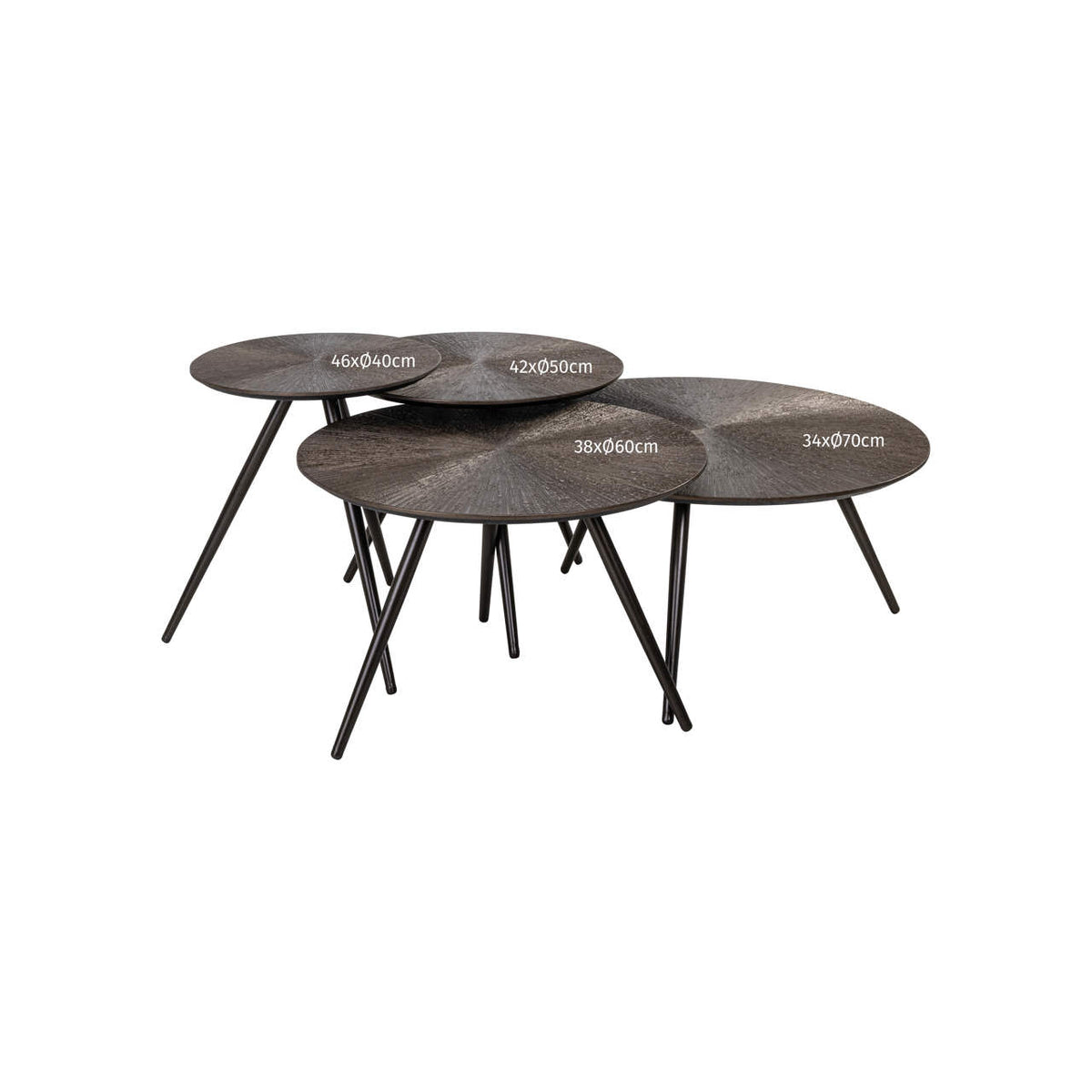 Richmond Interiors Quadra Brunzae Coffee Table (Set of 4)