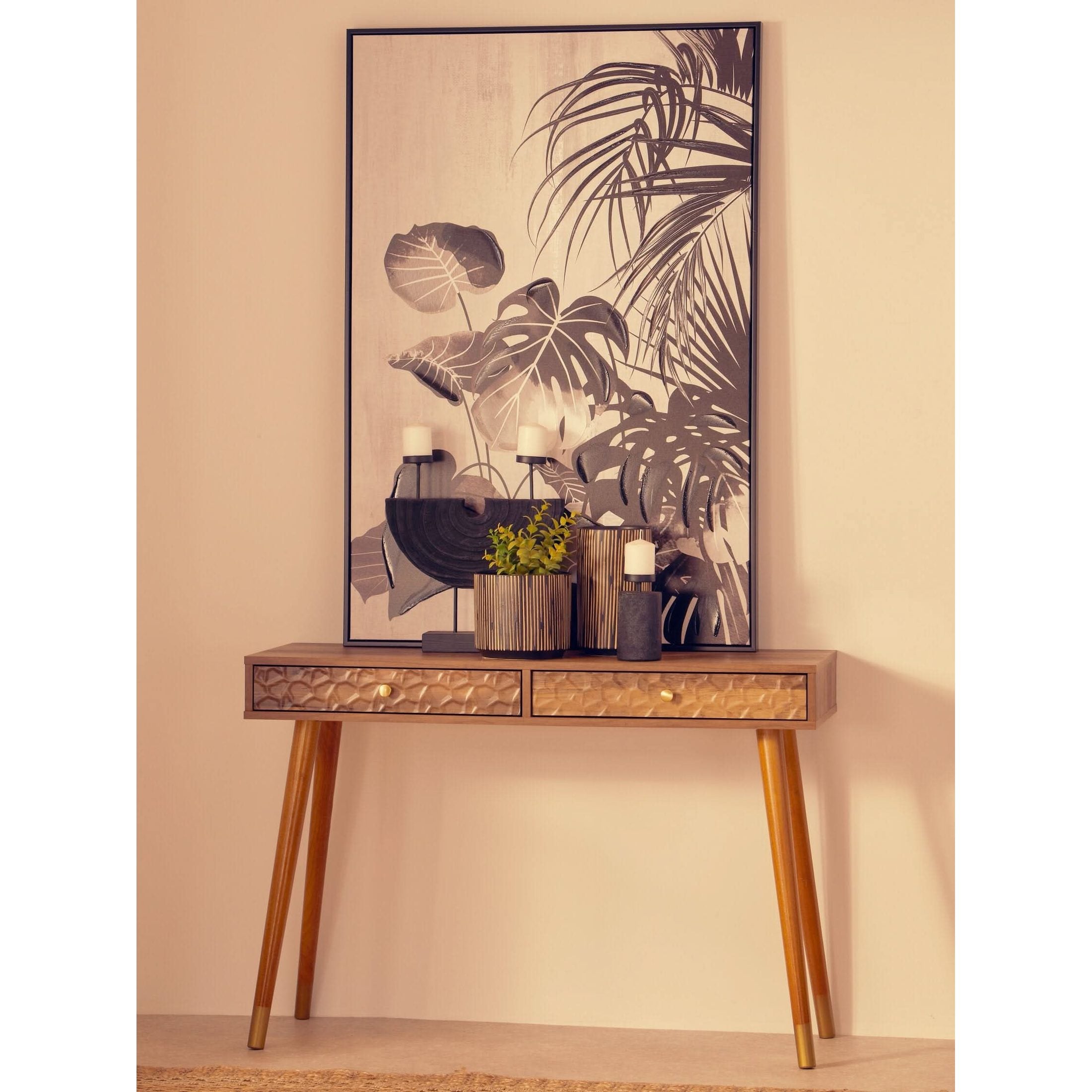 Kiso Small Black and Cream Finish Planter   Nicholas John Interiors