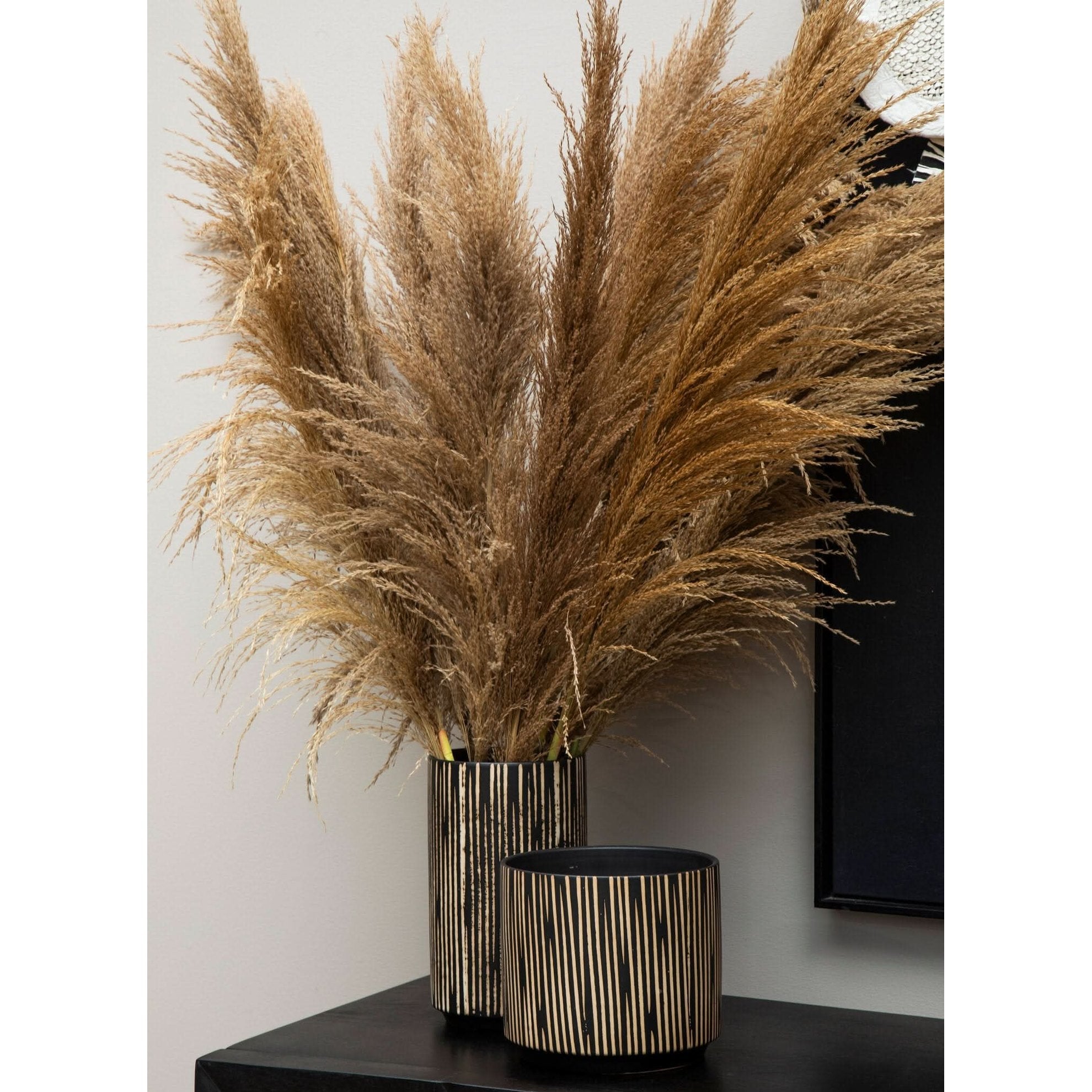 Kiso Small Black and Cream Finish Planter   Nicholas John Interiors