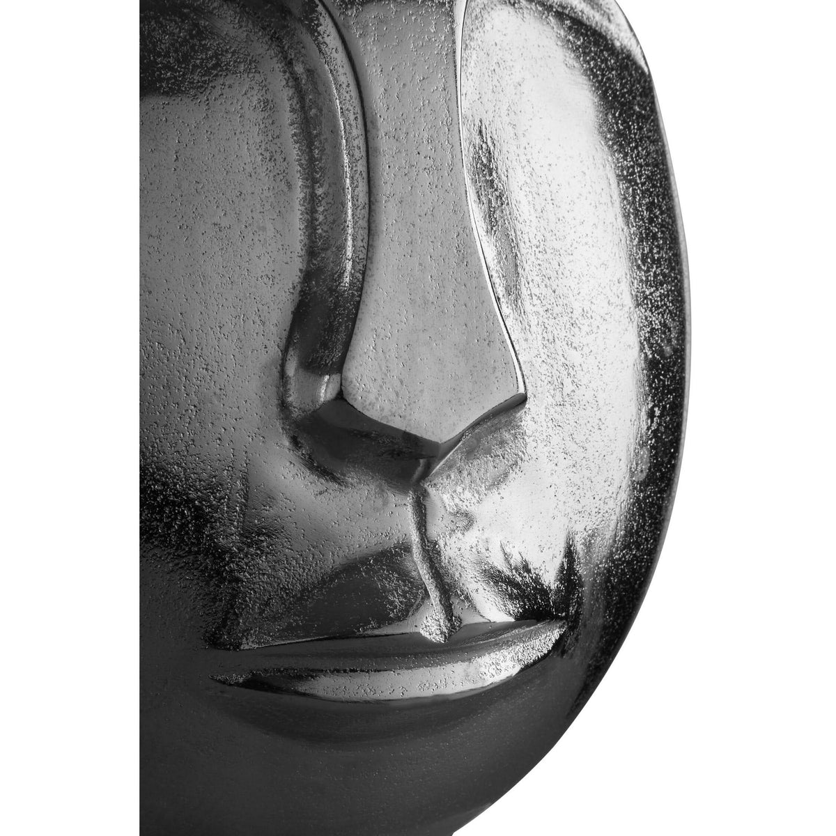 Viso Large Silver Face Round Vase   Nicholas John Interiors