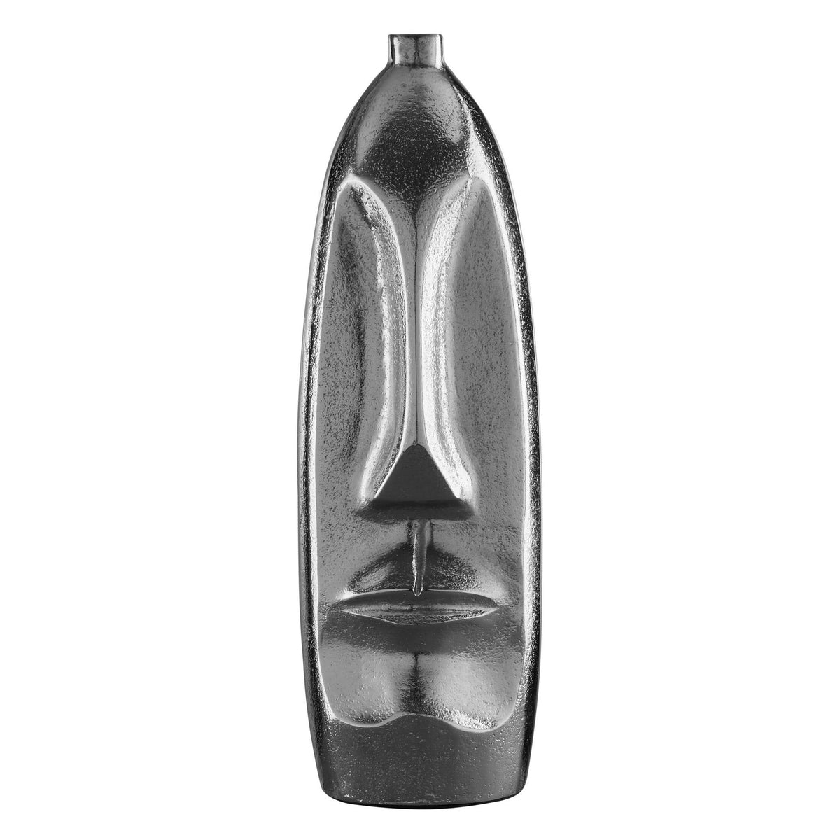 Viso Small Silver Face Tall Vase   Nicholas John Interiors