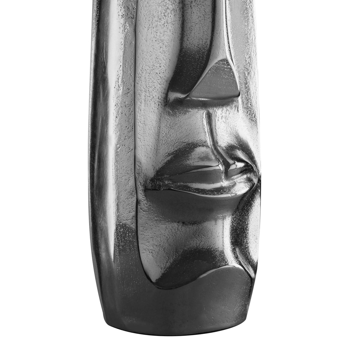 Viso Small Silver Face Tall Vase   Nicholas John Interiors