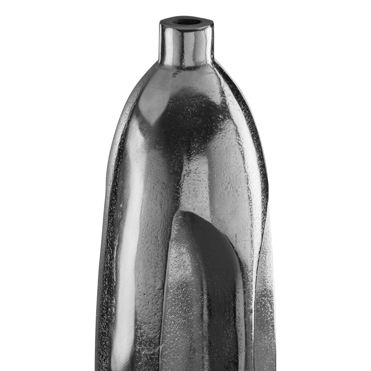 Viso Small Silver Face Tall Vase   Nicholas John Interiors