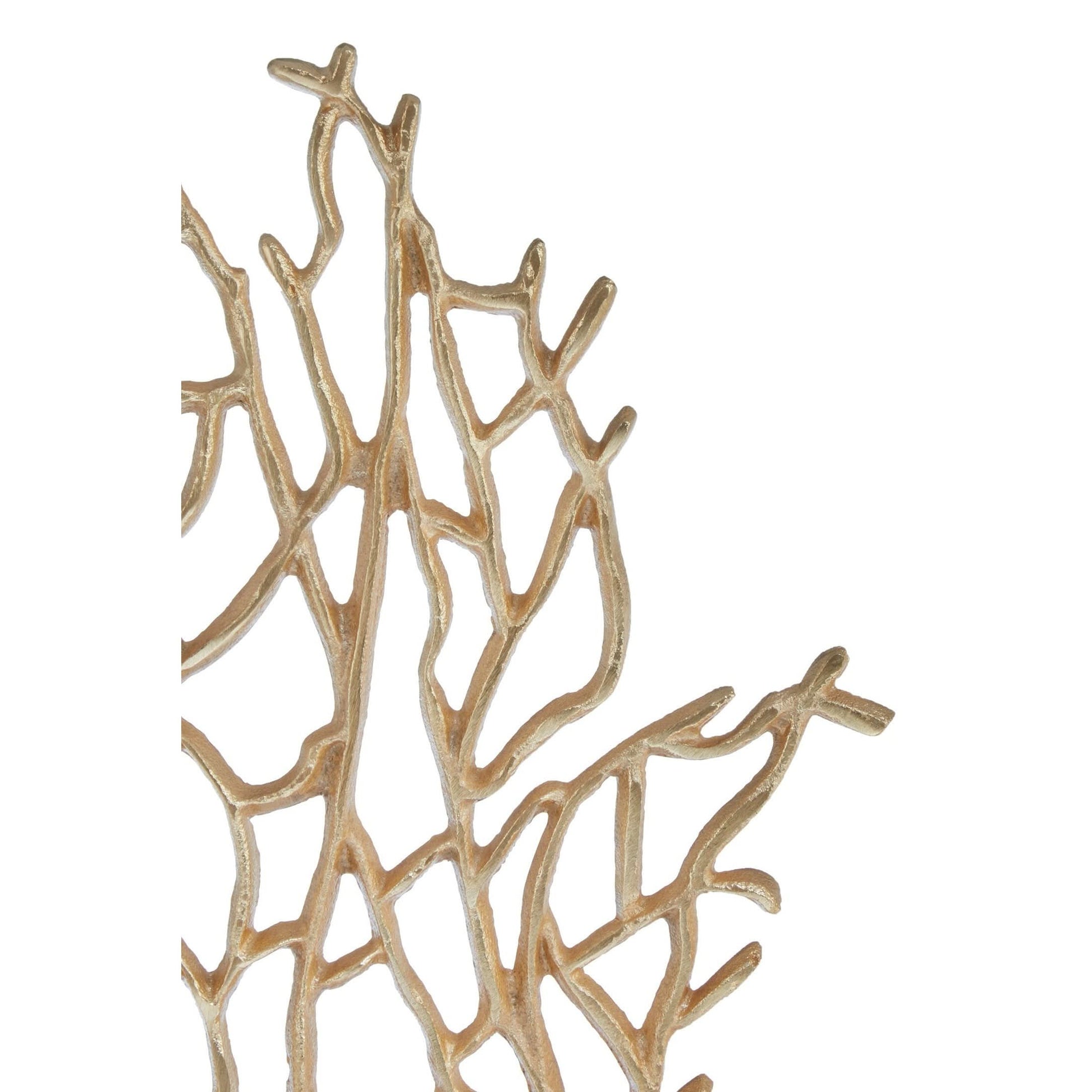 Prato Small Gold Finish Coral Sculpture   Nicholas John Interiors
