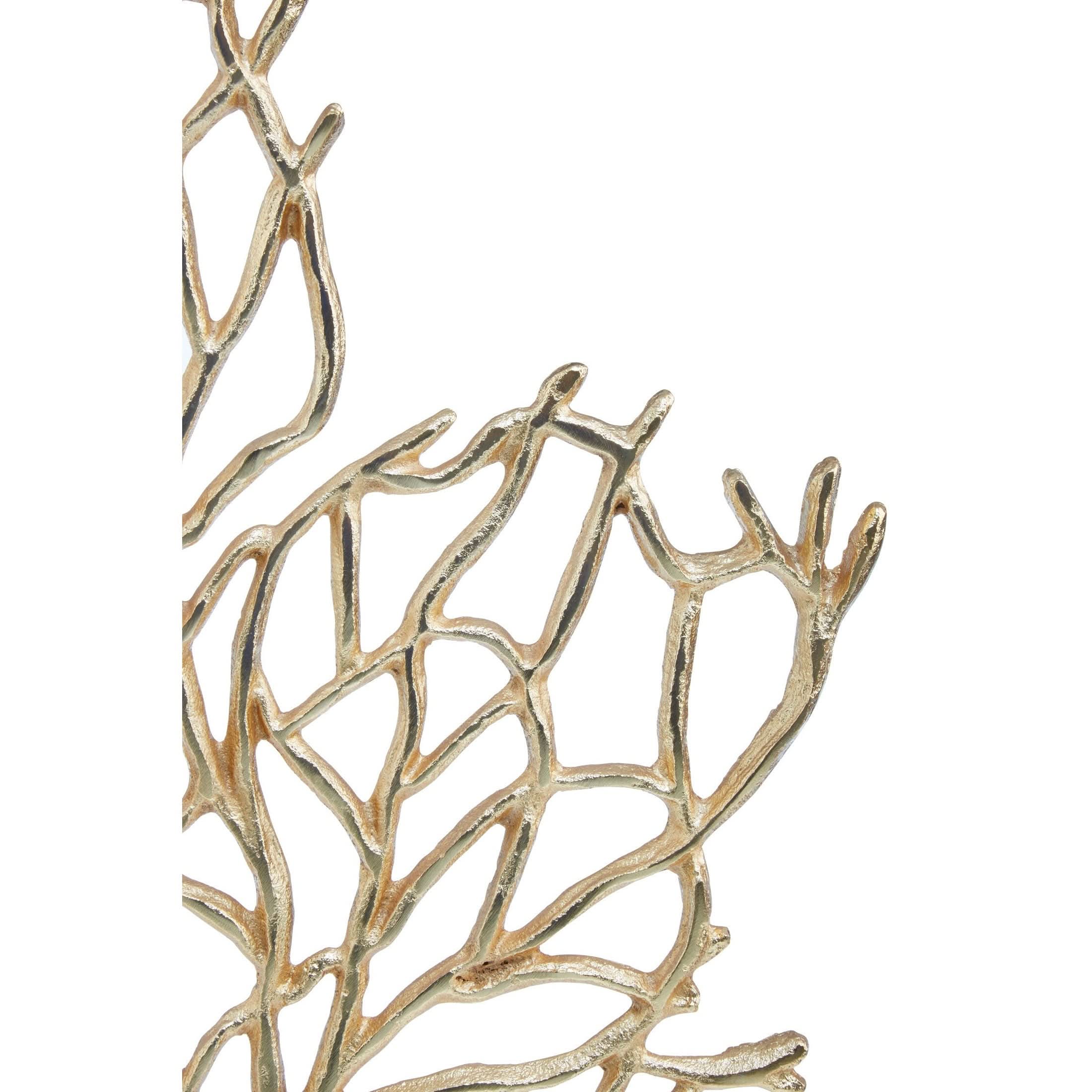 Prato Large Gold Finish Coral Sculpture   Nicholas John Interiors
