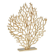 Prato Large Gold Finish Coral Sculpture   Nicholas John Interiors