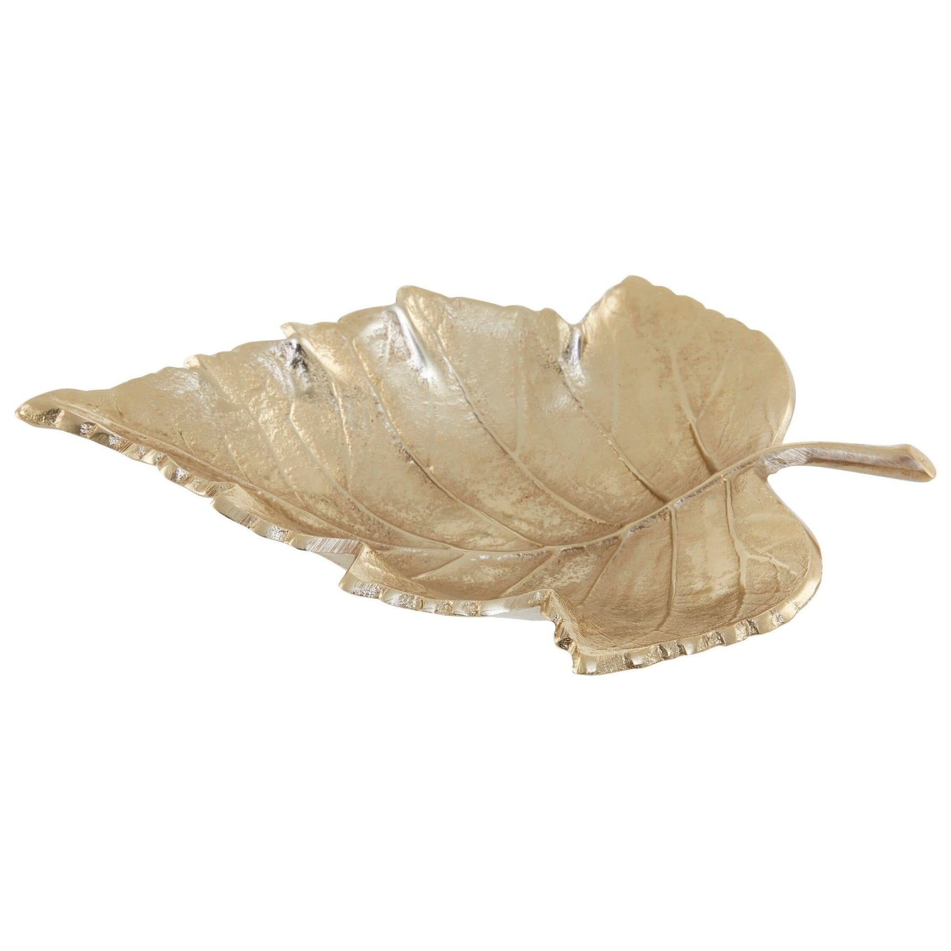 Prato Gold Finish Leaf Dish   Nicholas John Interiors