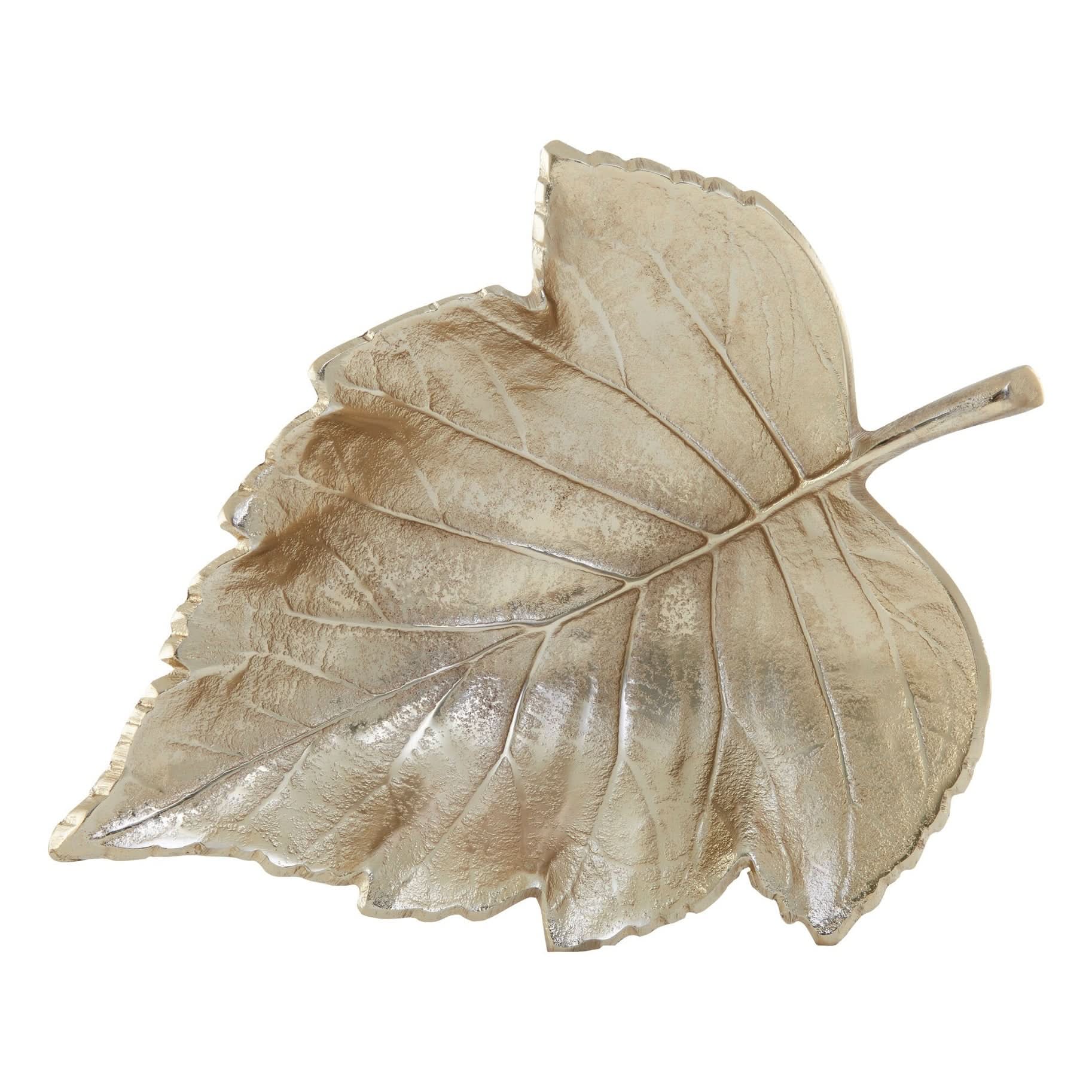 Prato Gold Finish Leaf Dish   Nicholas John Interiors