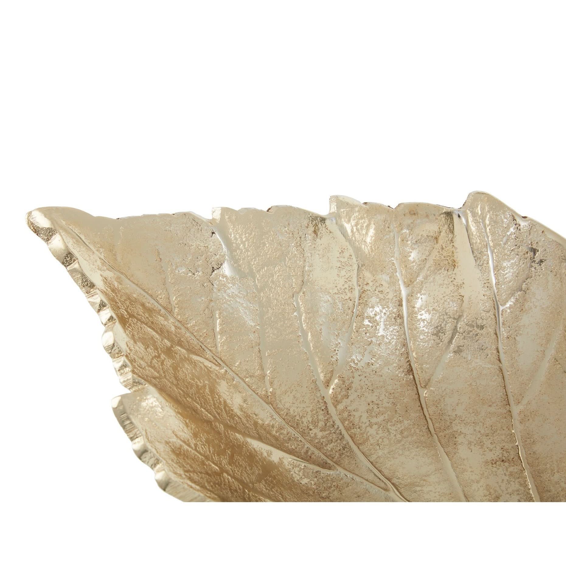 Prato Gold Finish Leaf Dish   Nicholas John Interiors