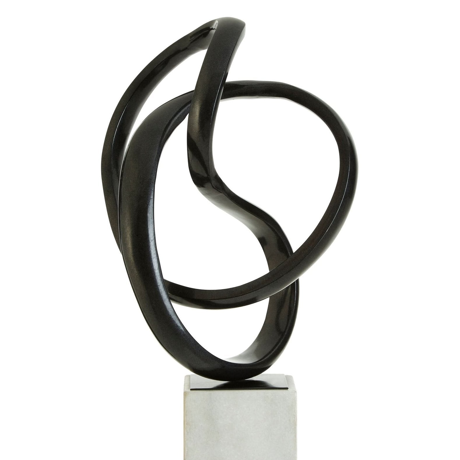 Mirano Black Nickel Finish Knot Sculpture   Nicholas John Interiors