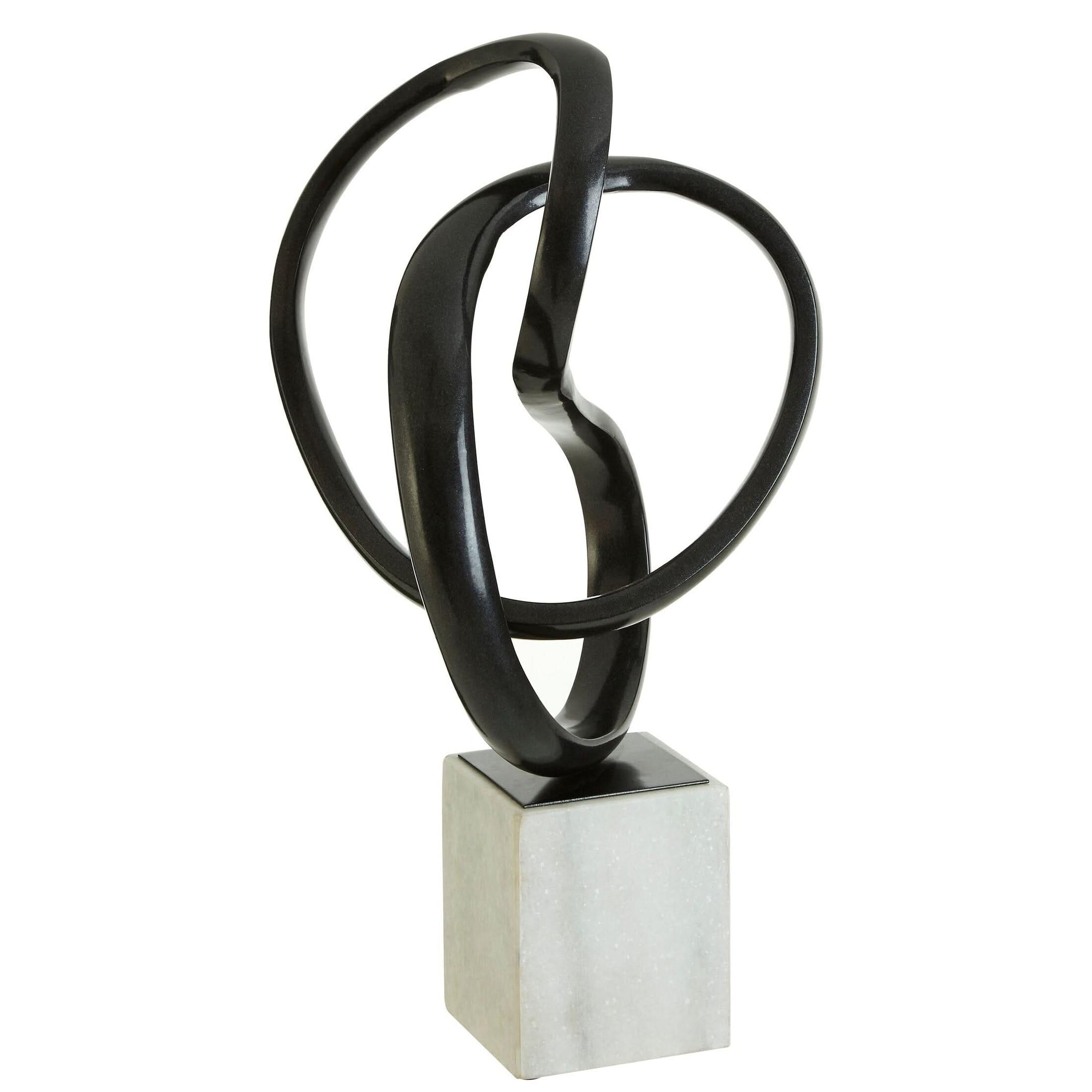 Mirano Black Nickel Finish Knot Sculpture   Nicholas John Interiors