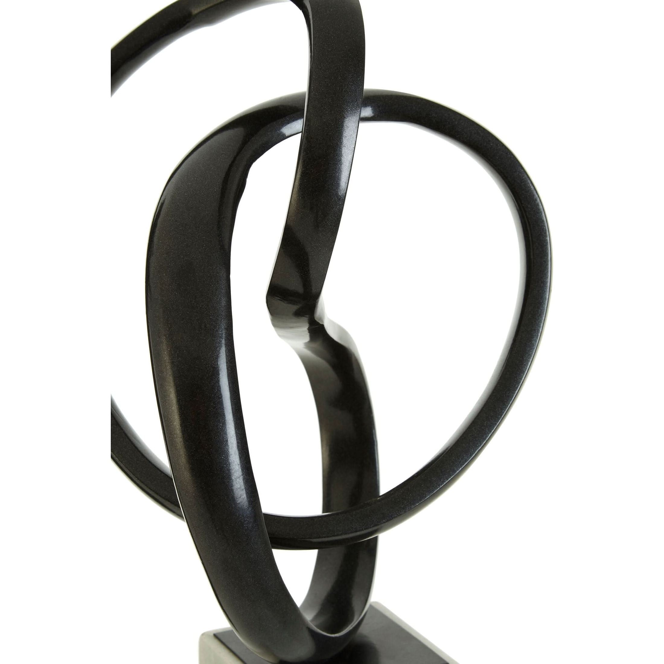 Mirano Black Nickel Finish Knot Sculpture   Nicholas John Interiors
